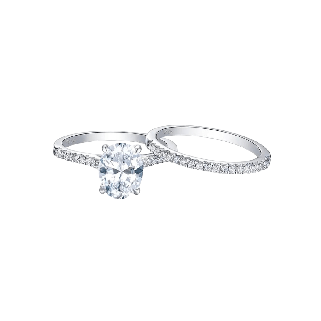 'Eternal Love’ 2 Piece Wedding Set - Hidden Jewels Co.