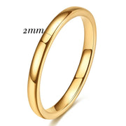 2MM Gold 'Classic' Tungsten Ring