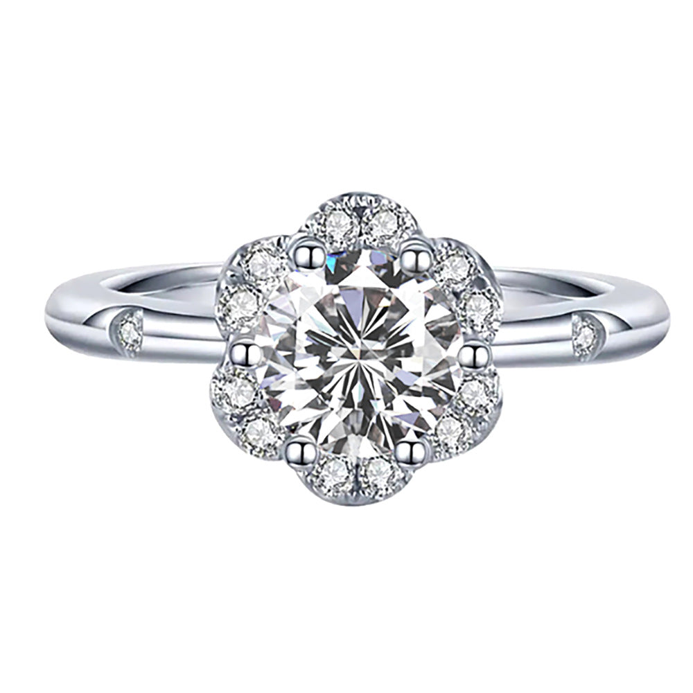 'Forever Mine' Moissanite Sterling Silver Ring
