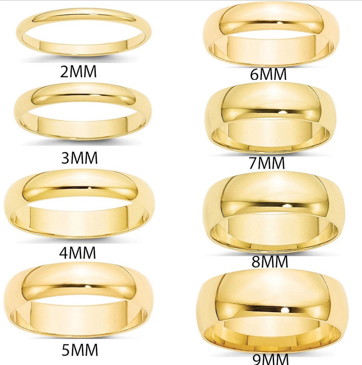 8MM Gold "Classic" Male Ring