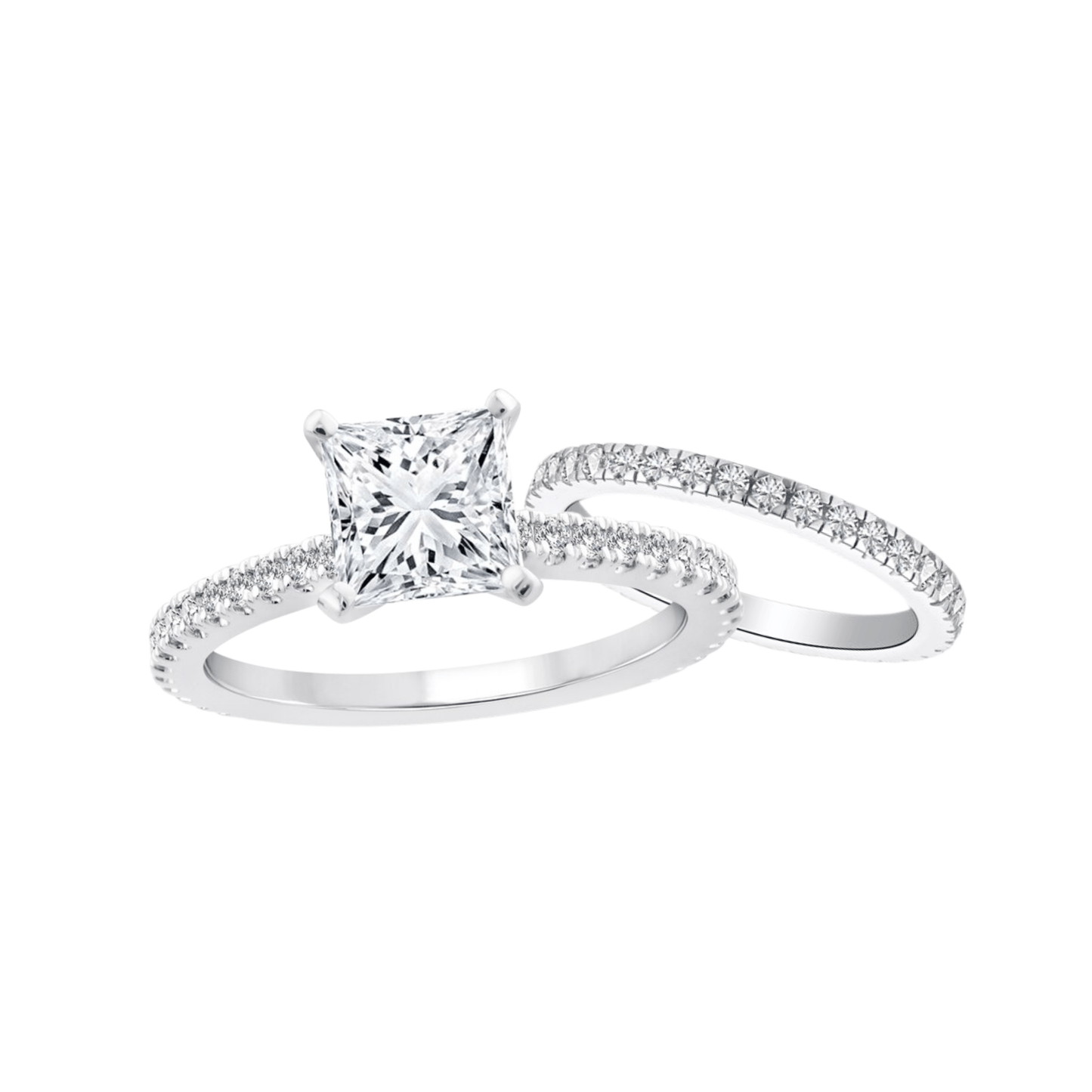 'Amore' 2 Piece Wedding Set - Hidden Jewels Co.