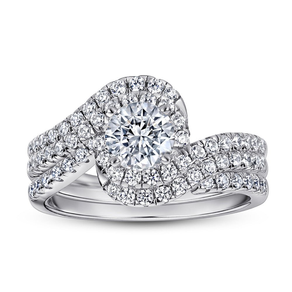 'Eternal Harmony' 2 Piece Wedding Set - Hidden Jewels Co.