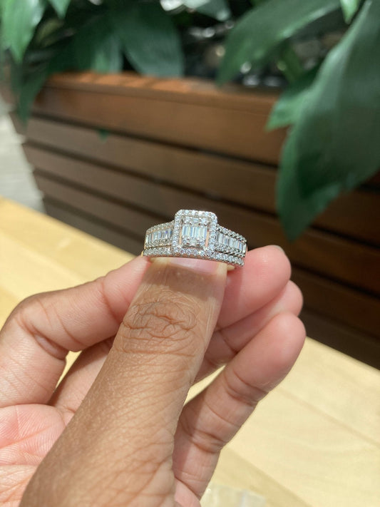 'Eternity' 2 Piece Wedding Set - Hidden Jewels Co.