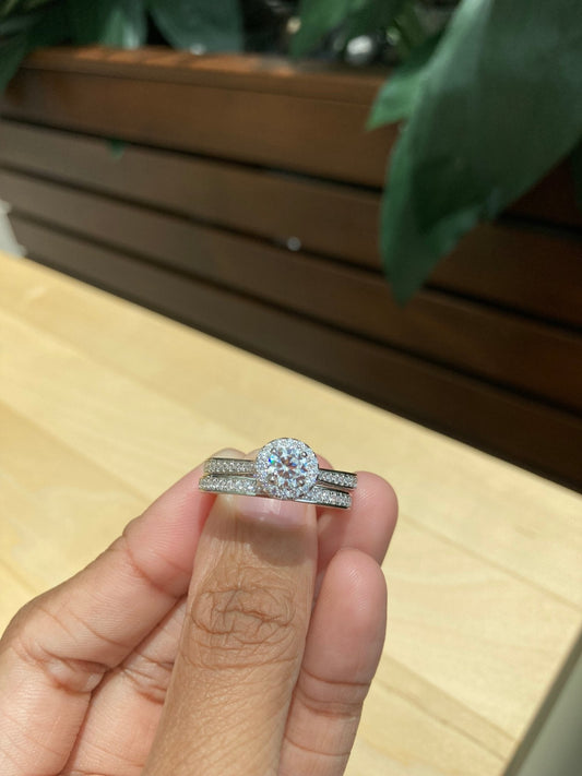 'Forever Cherished' 2 Piece Wedding Set - Hidden Jewels Co.