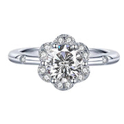 'Forever Mine' Moissanite Sterling Silver Ring