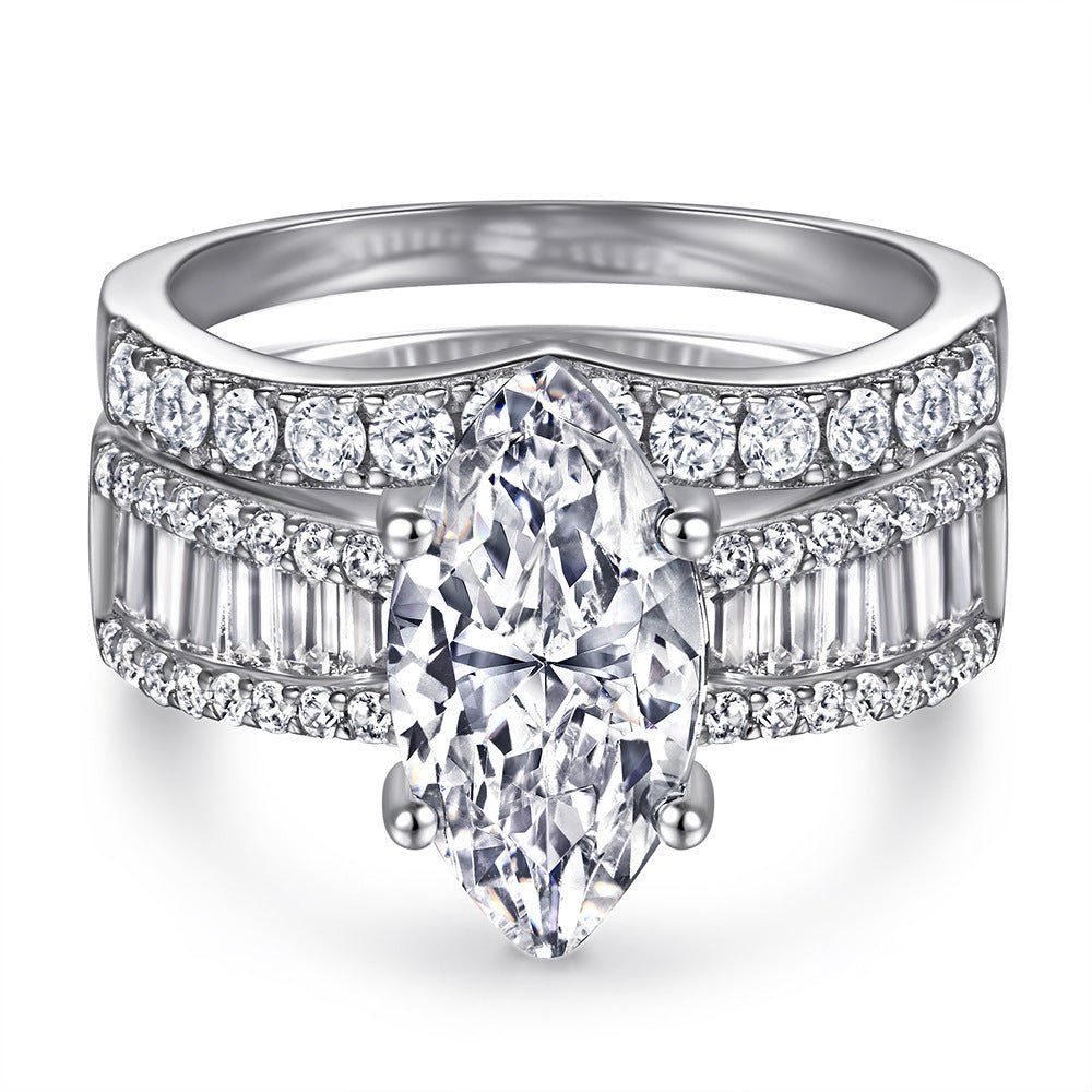 'Heaven Sent' 2 Piece Wedding Set - Hidden Jewels Co.