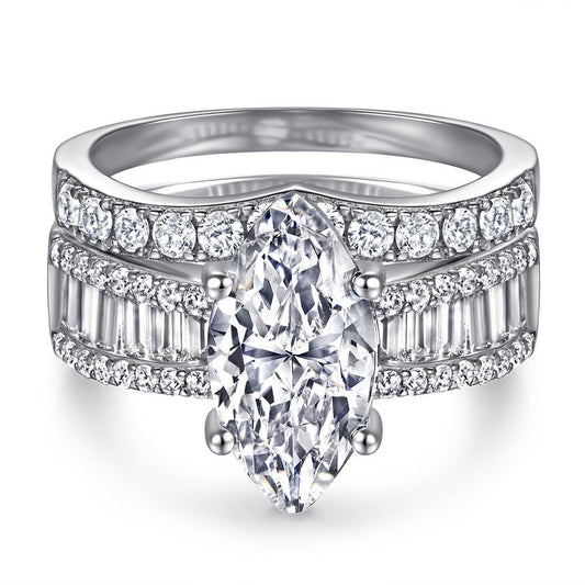 'Heaven Sent' 2 Piece Wedding Set - Hidden Jewels Co.