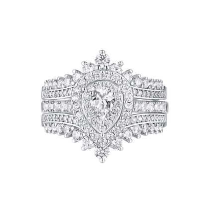 'Love Letter' 2 Piece Wedding Set - Hidden Jewels Co.