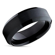 Onyx 'Rome' Male Tungsten Ring