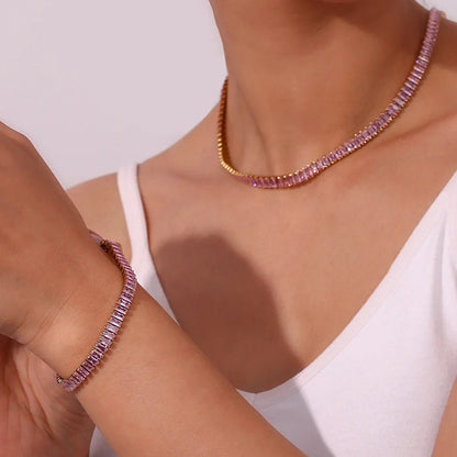 'Rose' Necklace and Bracelet - Hidden Jewels Co.