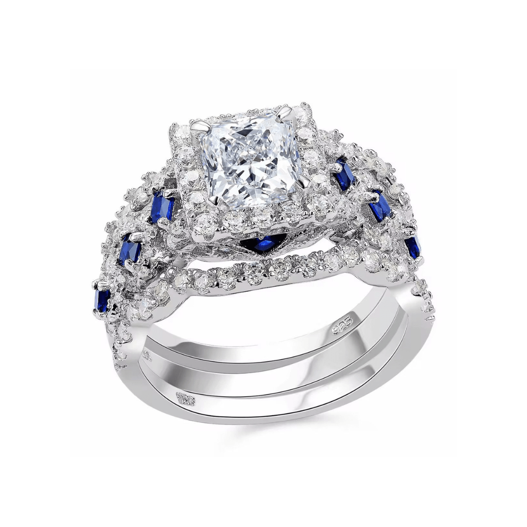 'Sacred Bond' 3 Piece Wedding Set - Hidden Jewels Co.