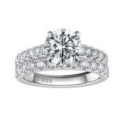'Sincerely Yours' Moissanite 2 Piece Sterling Silver Set