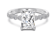 'Sweet Promise' Moissanite Sterling Silver Ring