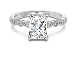 'Sweet Promise' Moissanite Sterling Silver Ring - Hidden Jewels Co.