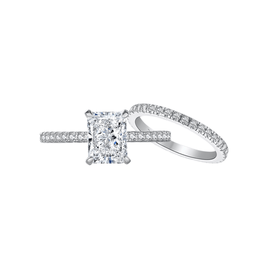 'Truly Devoted' 2 Piece Wedding Set - Hidden Jewels Co.