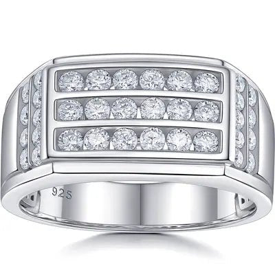 'Unshakeable' Sterling Silver Male Ring - Hidden Jewels Co.