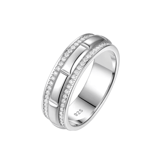'Virtue' Male Sterling Silver Ring - Hidden Jewels Co.